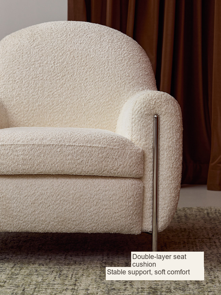 Chenille Lounge Chair — AMF0051, view 5