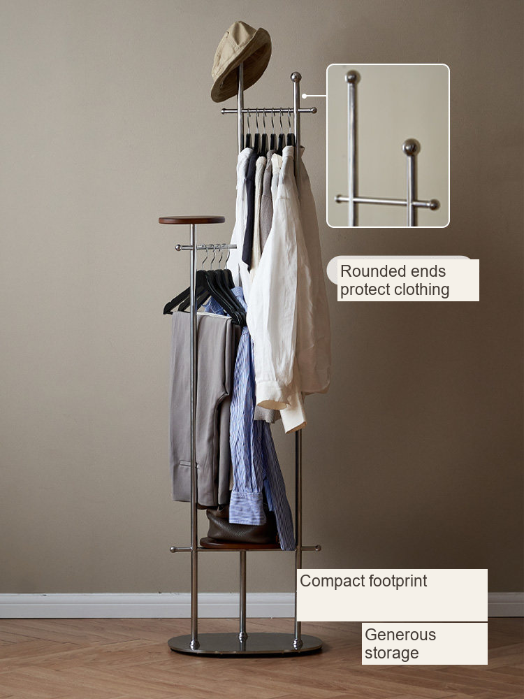 Mobile Stainless Steel Clothes Rack — AMF0008, view 5