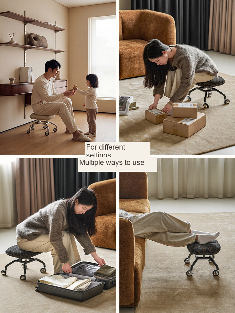 Rolling Low Stool — AMF0002, view 5