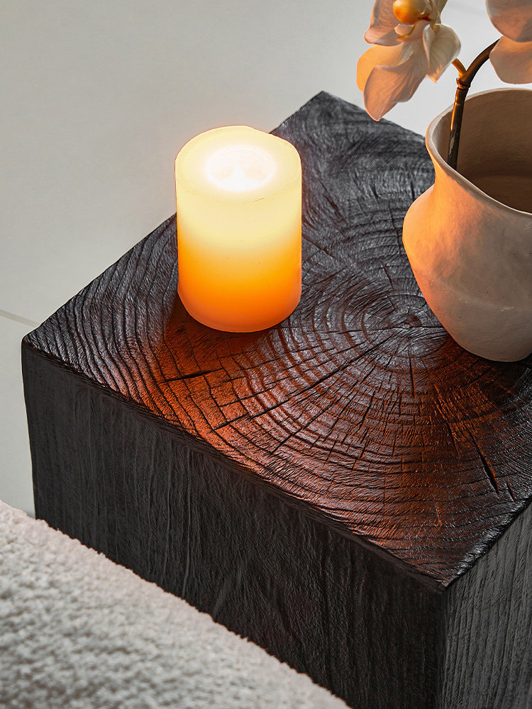 Sculpted Pine Side Table — AMF0001, view 6