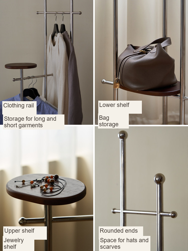 Mobile Stainless Steel Clothes Rack — AMF0008, view 6