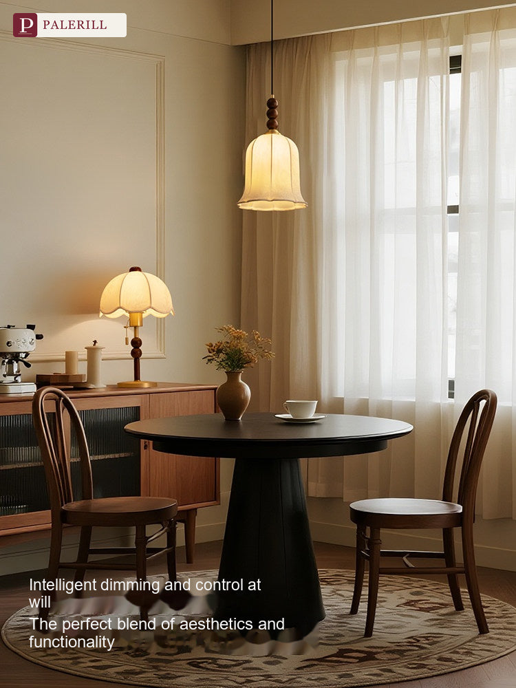 PALERILL | Wabi-Sabi Solid Wood Fabric Dining Pendant Light