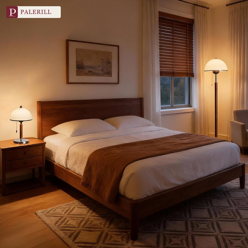 PALERILL | French Luxury Mid-Century Solid Wood Floor Lamp