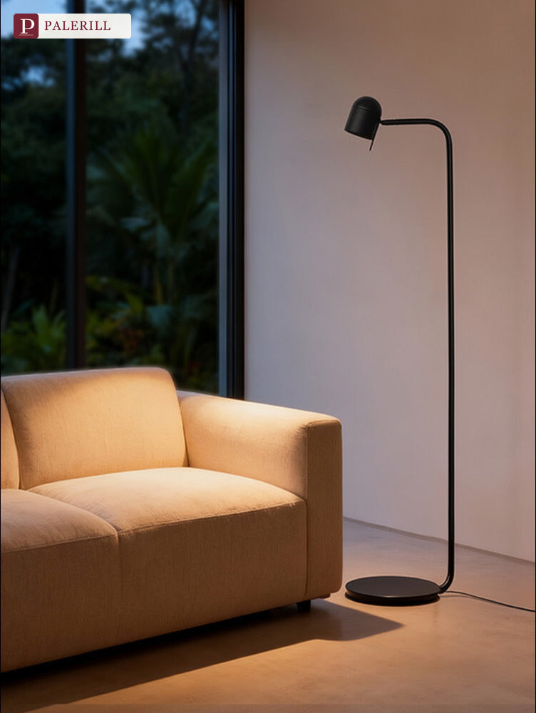 PALERILL | Luxury Reading Floor Lamp, Dark Elegance
