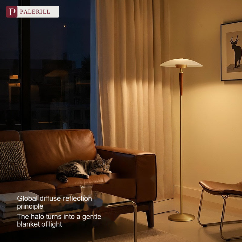 PALERILL | Mid-Century Ambient Floor Lamp, Full Spectrum