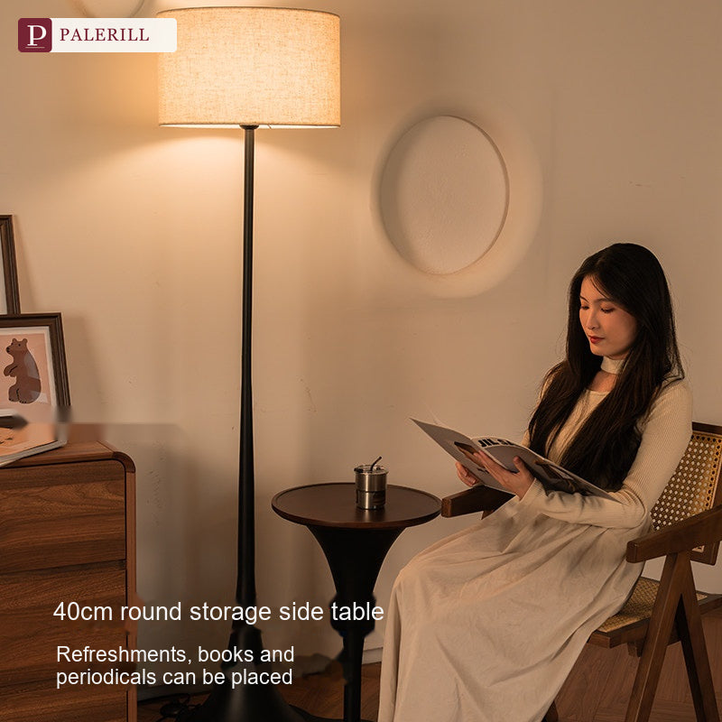 PALERILL | Vintage Floor Lamp with Integrated Side Table & Shelf
