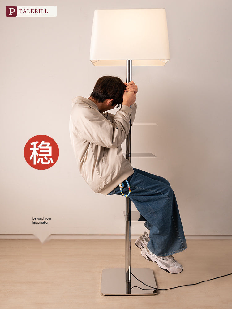 PALERILL | Smart Soft-Glow Floor Lamp with Shelf