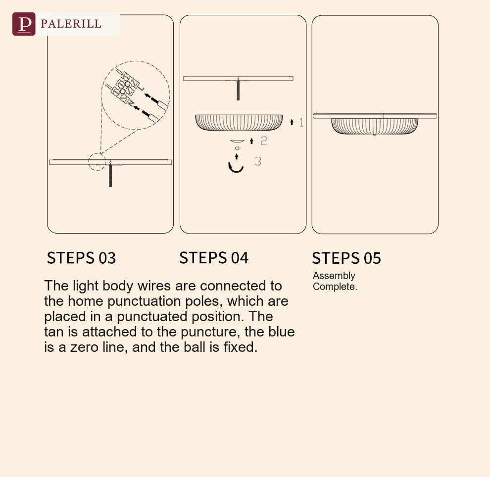 PALERILL | Mid-Century Solid Wood Eye-Care Ceiling Light