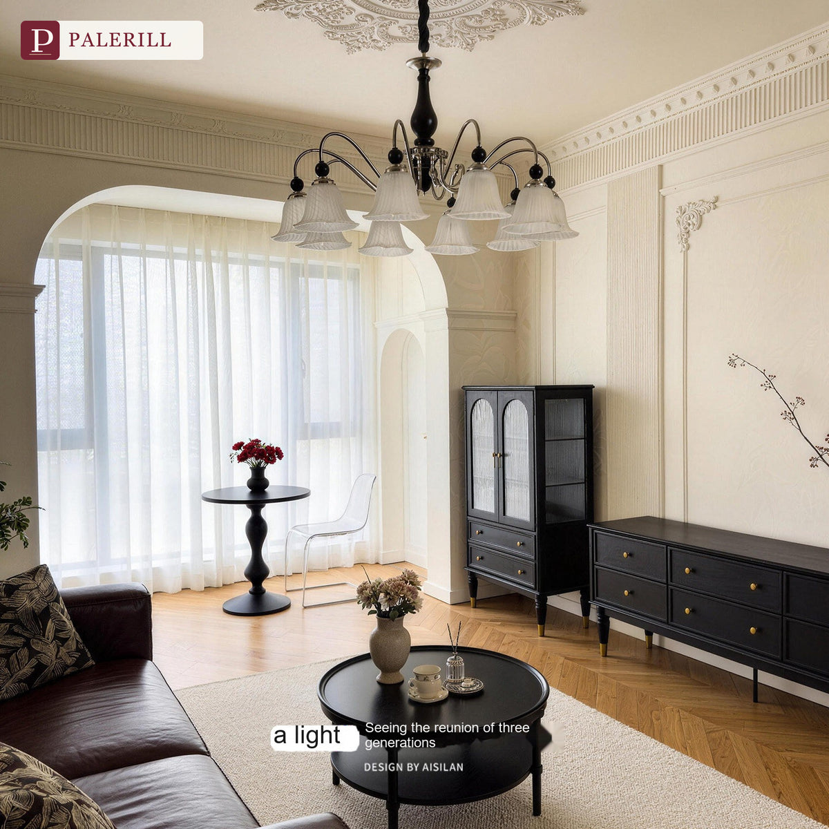 PALERILL | Mid-Century Light French Chandelier