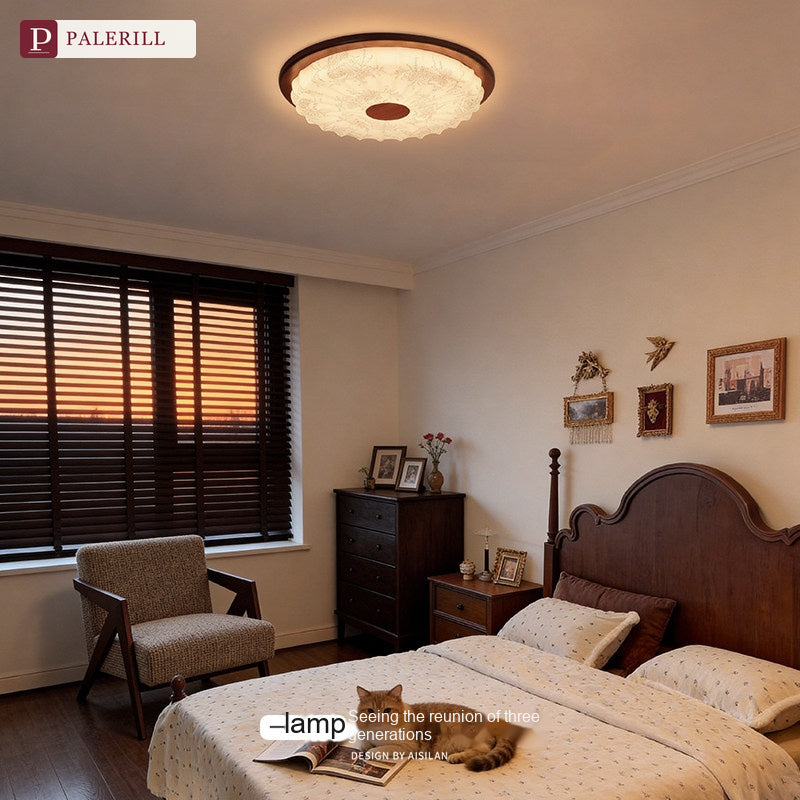 PALERILL | French Vintage Walnut-Pattern Ceiling Light