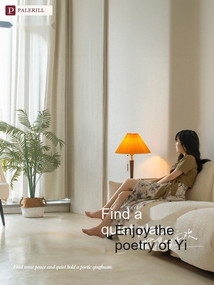 PALERILL | Chinese Pleated Table Lamp in Festive Red