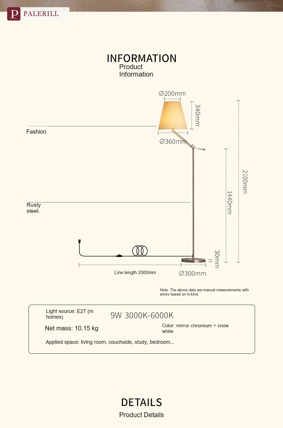 PALERILL | lampadaire de lecture italien minimaliste