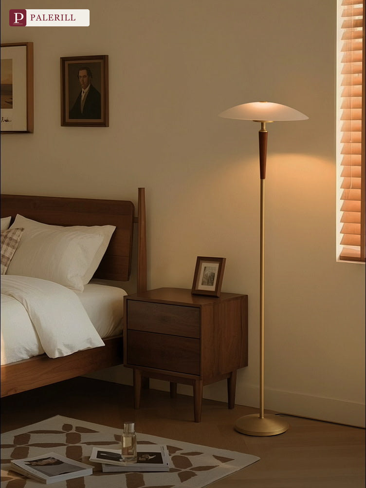 PALERILL | Mid-Century Ambient Floor Lamp, Full Spectrum