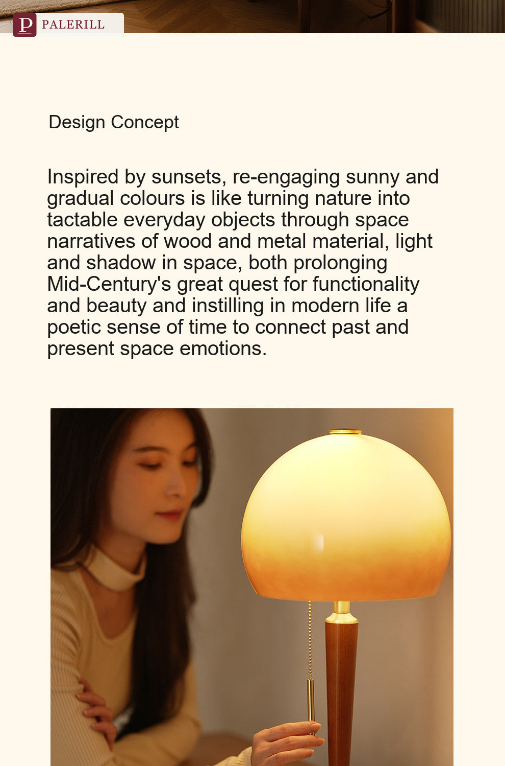 PALERILL | Sunset Mushroom Glass Table Lamp