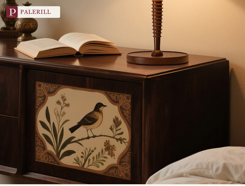 PALERILL | New Chinese Style Wood Grain Table Lamp