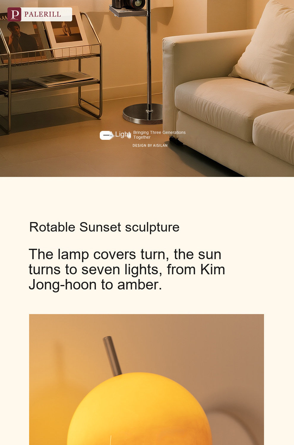 PALERILL | Mid-Century Floor Lamp with Storage Shelf