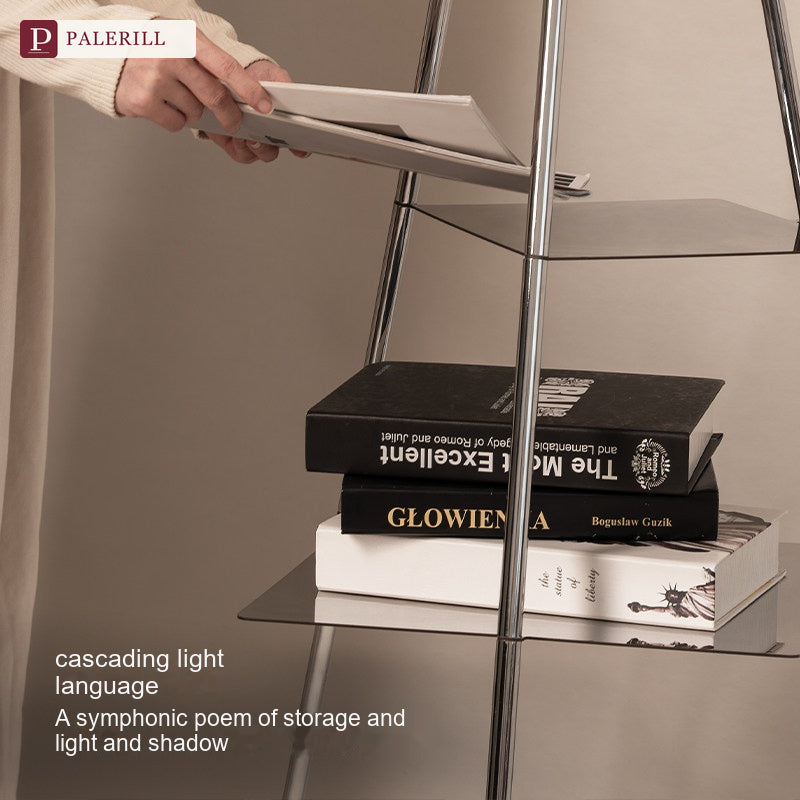 PALERILL | Multi-Tier Bookshelf Floor Lamp, Bauhaus Style