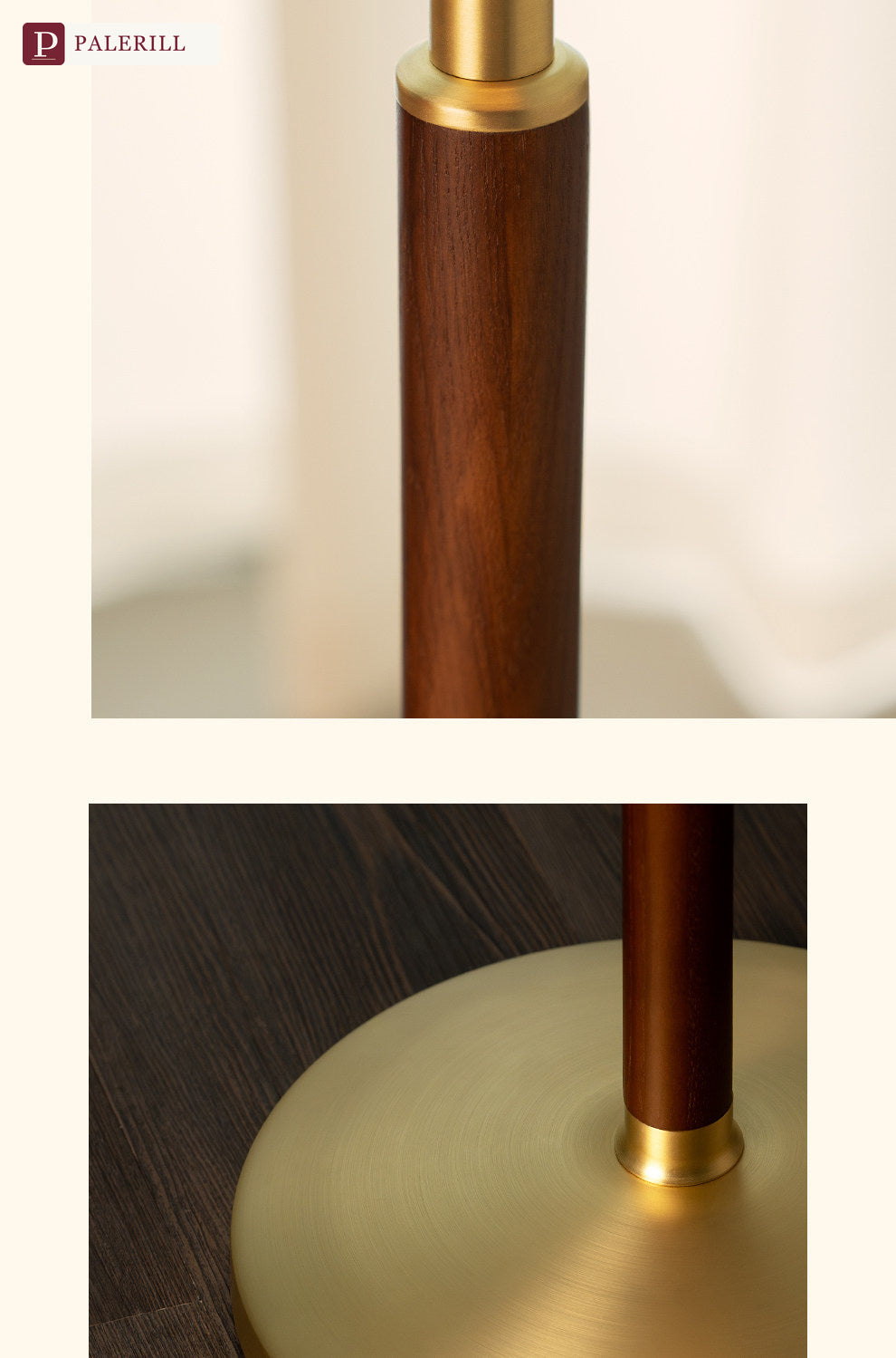 PALERILL | Vintage Sunset Mushroom Floor Lamp in Cream Glass