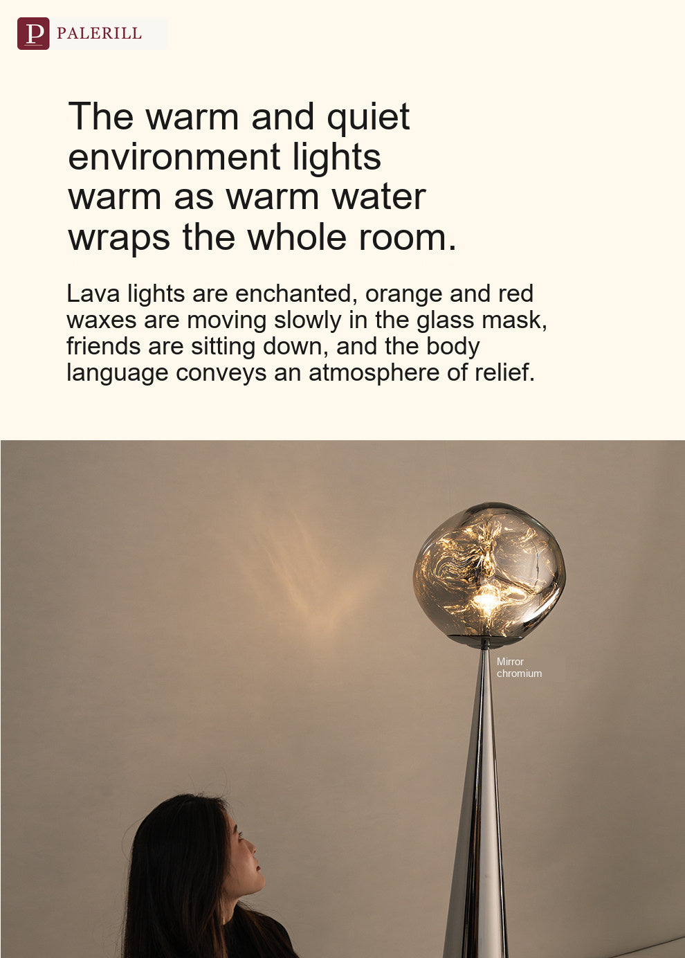 PALERILL | Italian Minimalist Volcanic Lava Floor Lamp