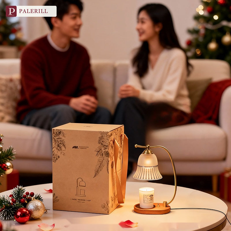 PALERILL | Brass & Walnut Fragrance Warmer Lamp