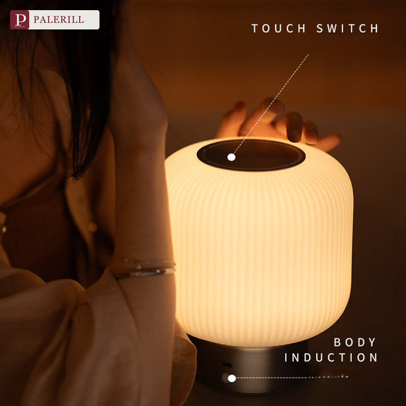 PALERILL | Rechargeable Glazed Glass Table Lamp with Touch & Motion Sensor