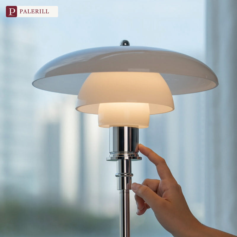PALERILL | Danish Designer Glass Floor Lamp, PH3 Style