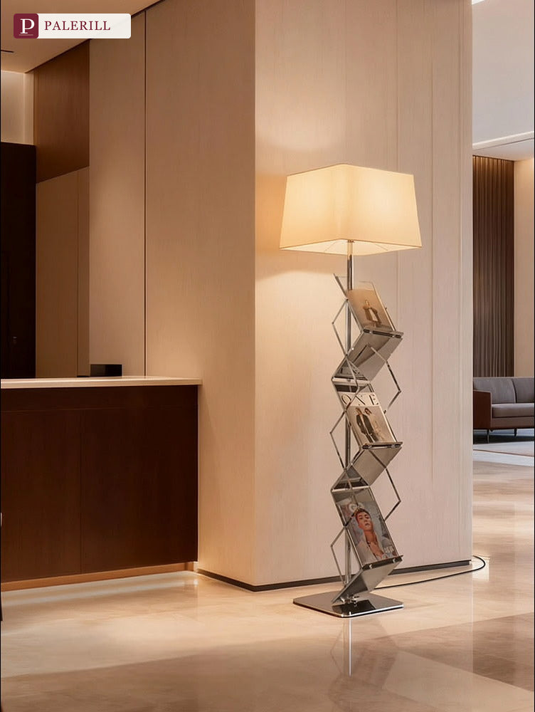 PALERILL | Vertical Bookshelf Floor Lamp, Bauhaus Style