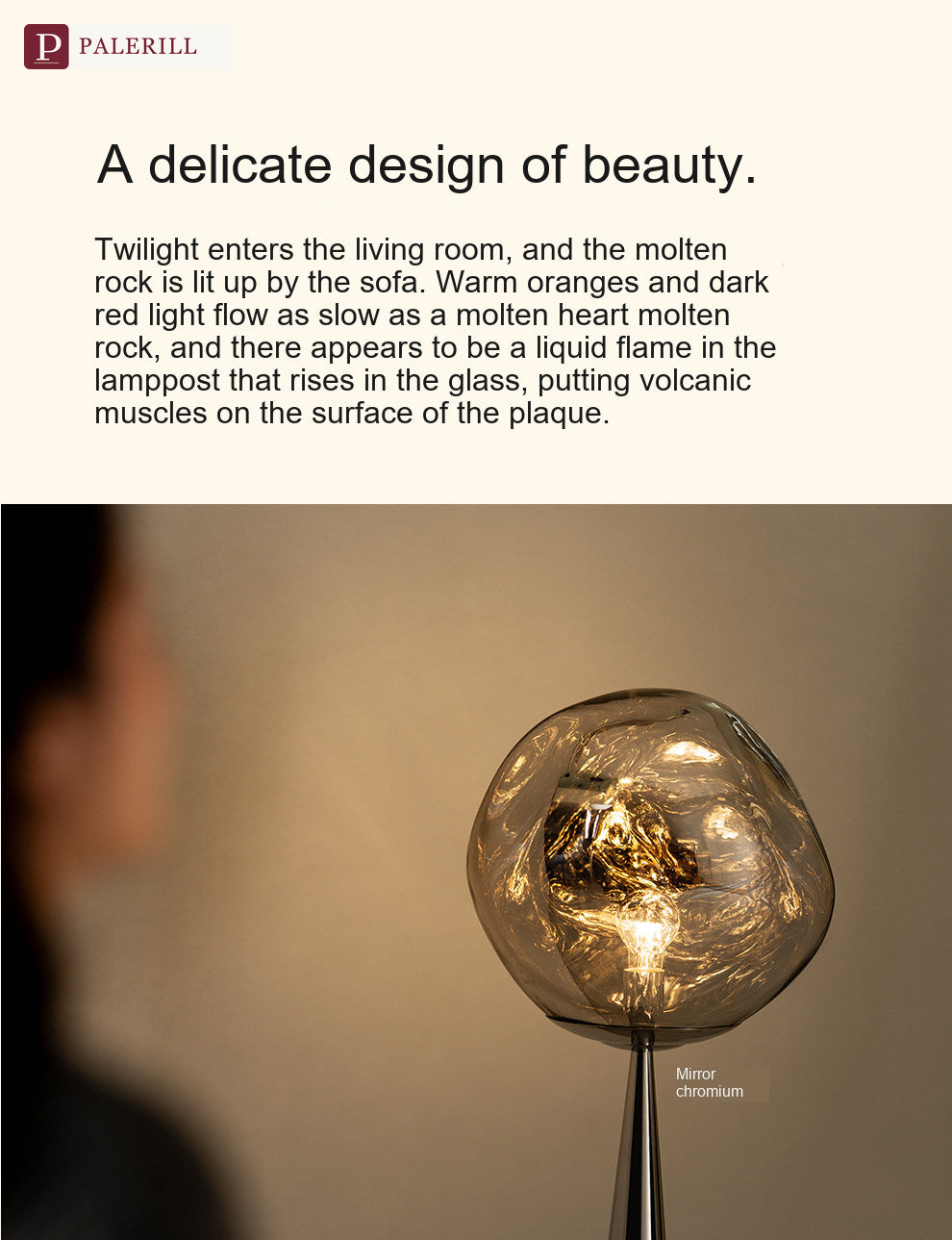PALERILL | Italian Minimalist Volcanic Lava Floor Lamp