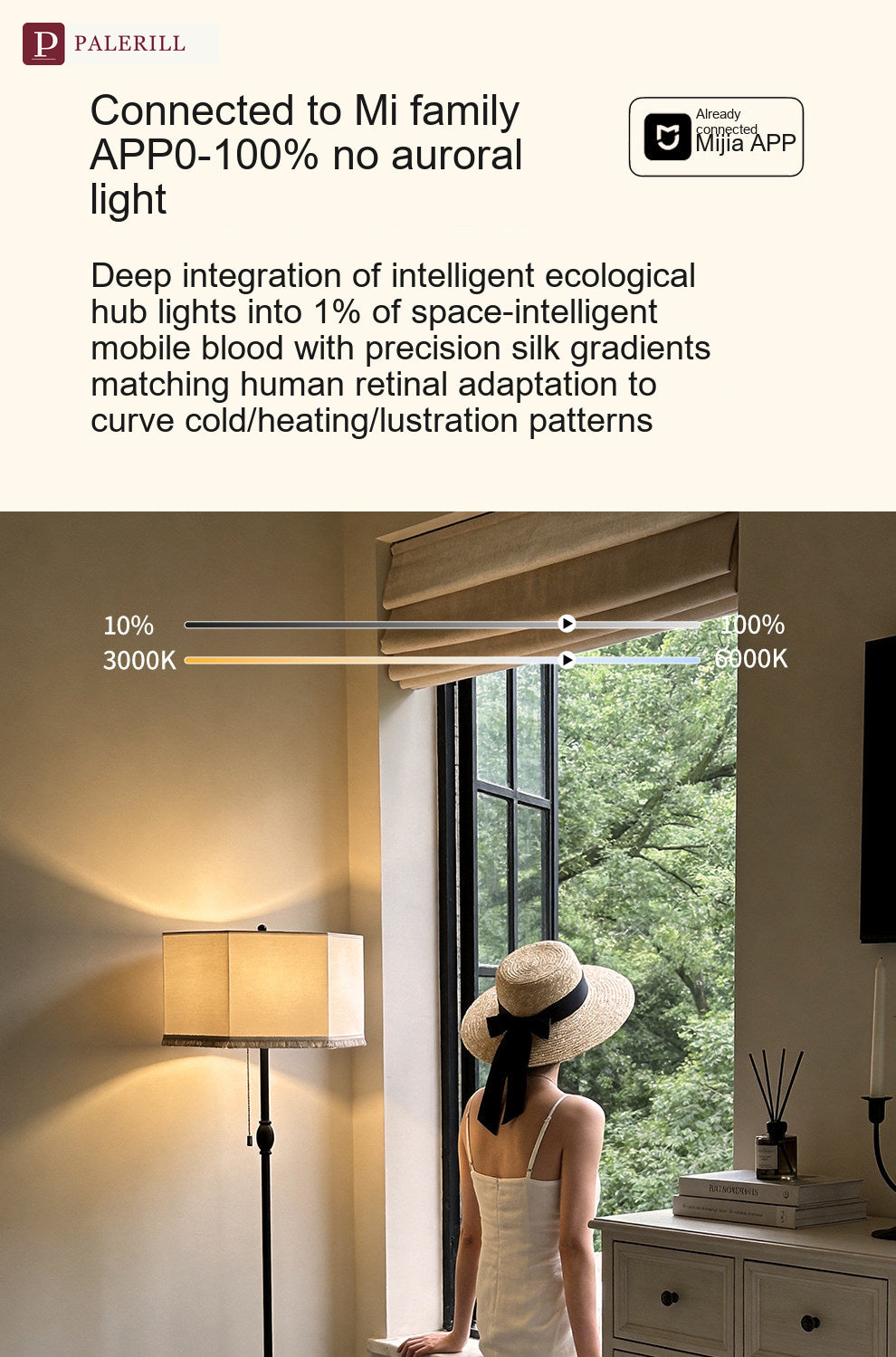 PALERILL | American Vintage Diffused-Glow Floor Lamp