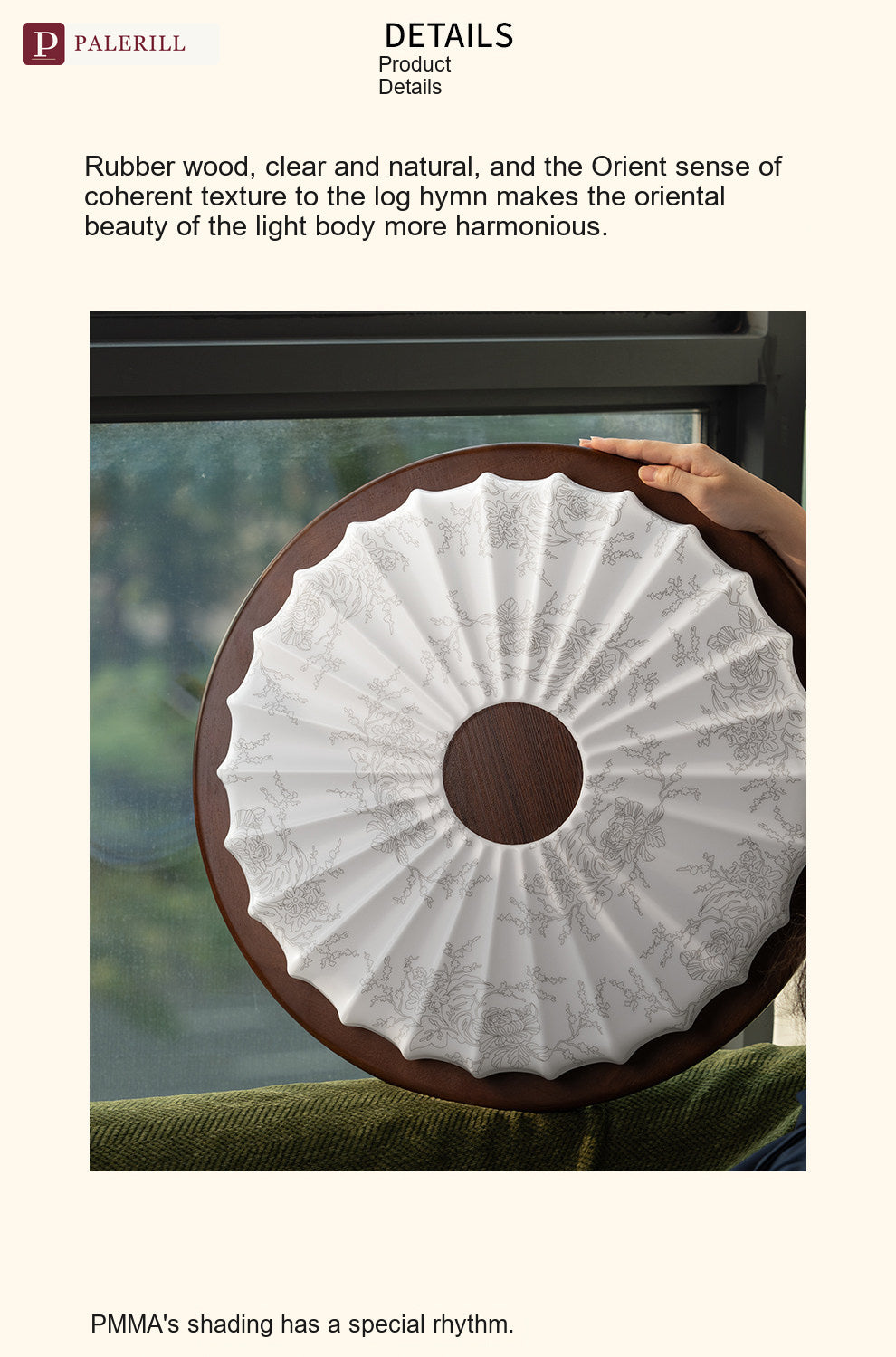 PALERILL | French Vintage Walnut-Pattern Ceiling Light