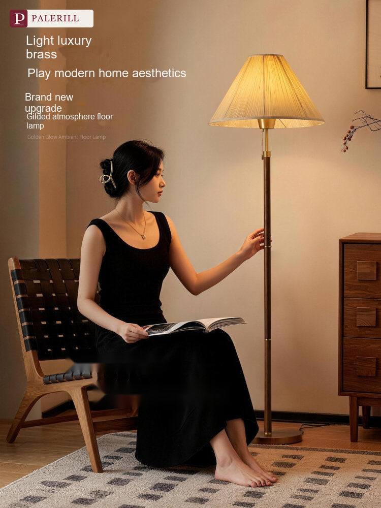 PALERILL | Mid-Century Full Brass Floor Lamp