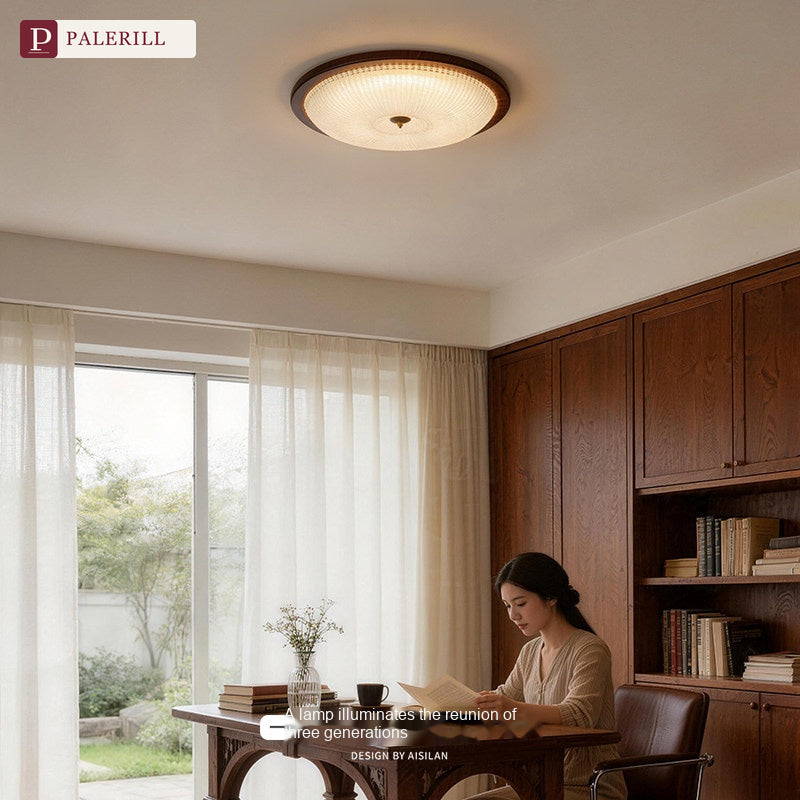 PALERILL | Mid-Century Solid Wood Eye-Care Ceiling Light