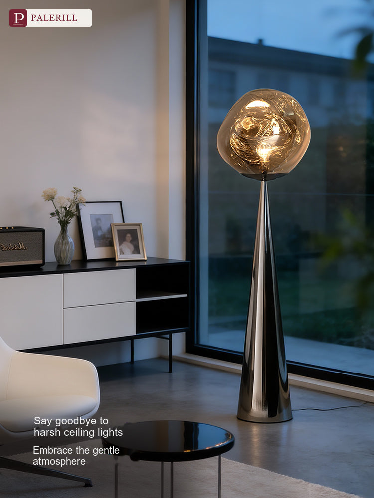 PALERILL | Italian Minimalist Volcanic Lava Floor Lamp