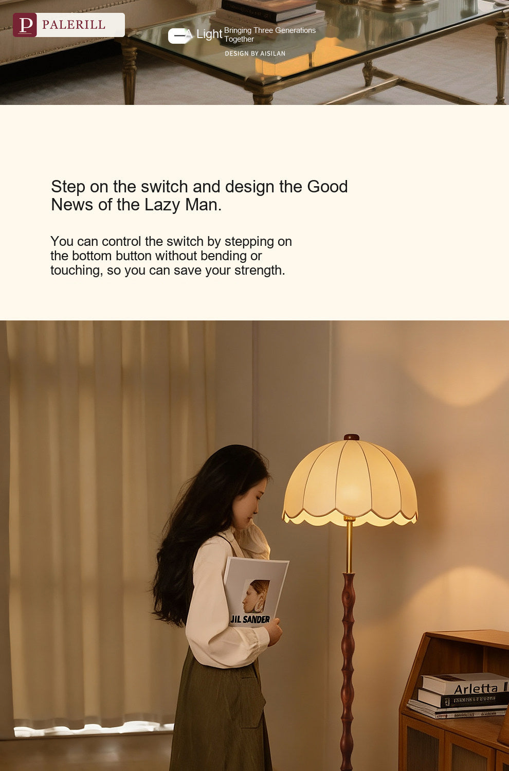 PALERILL | Mid-Century Flower-Bud Decorative Table Lamp