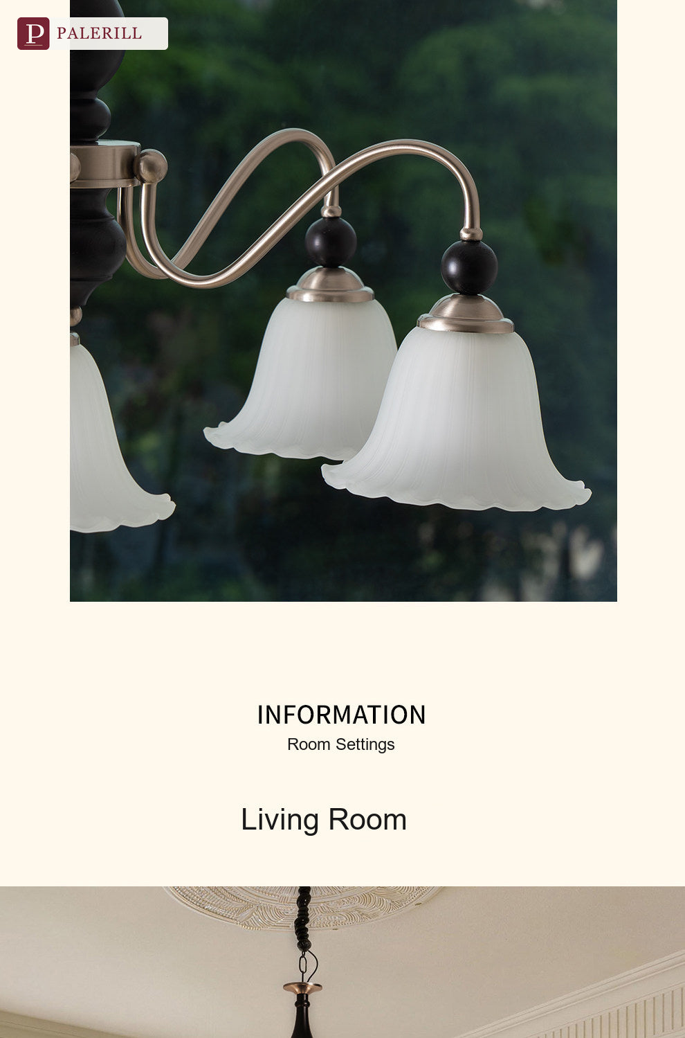 PALERILL | Mid-Century Light French Chandelier