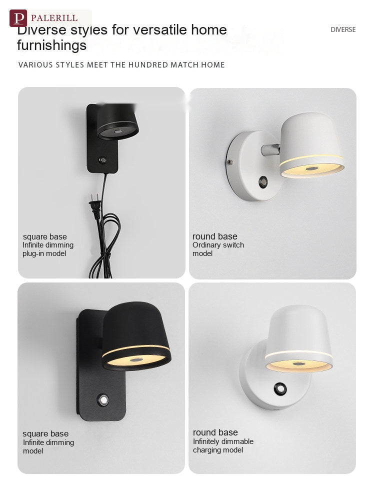 PALERILL | Minimalist Wall-Mounted Bedside Reading Light