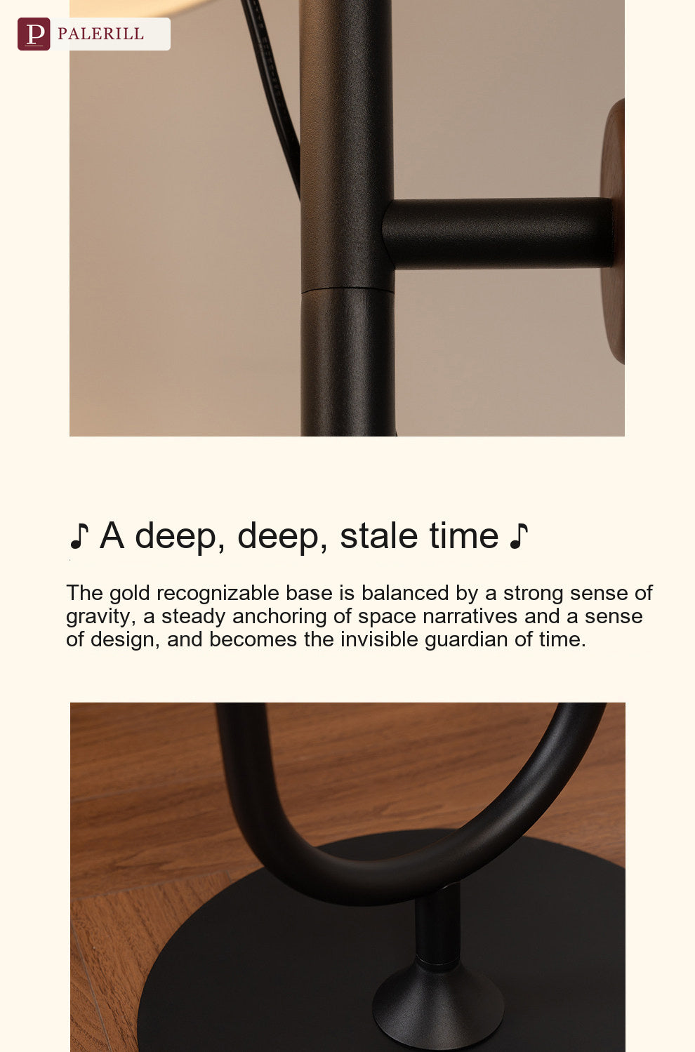 PALERILL | Mid-Century Floor Lamp with Coat Rack & Shelf