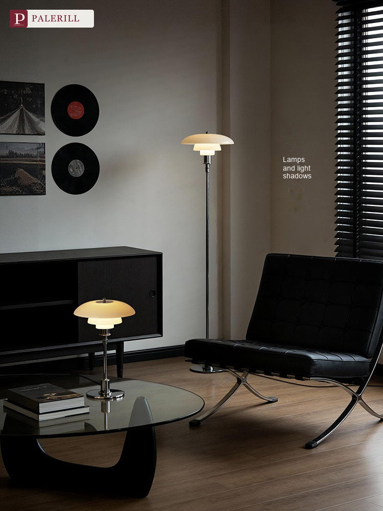 PALERILL | Danish Designer Glass Floor Lamp, PH3 Style