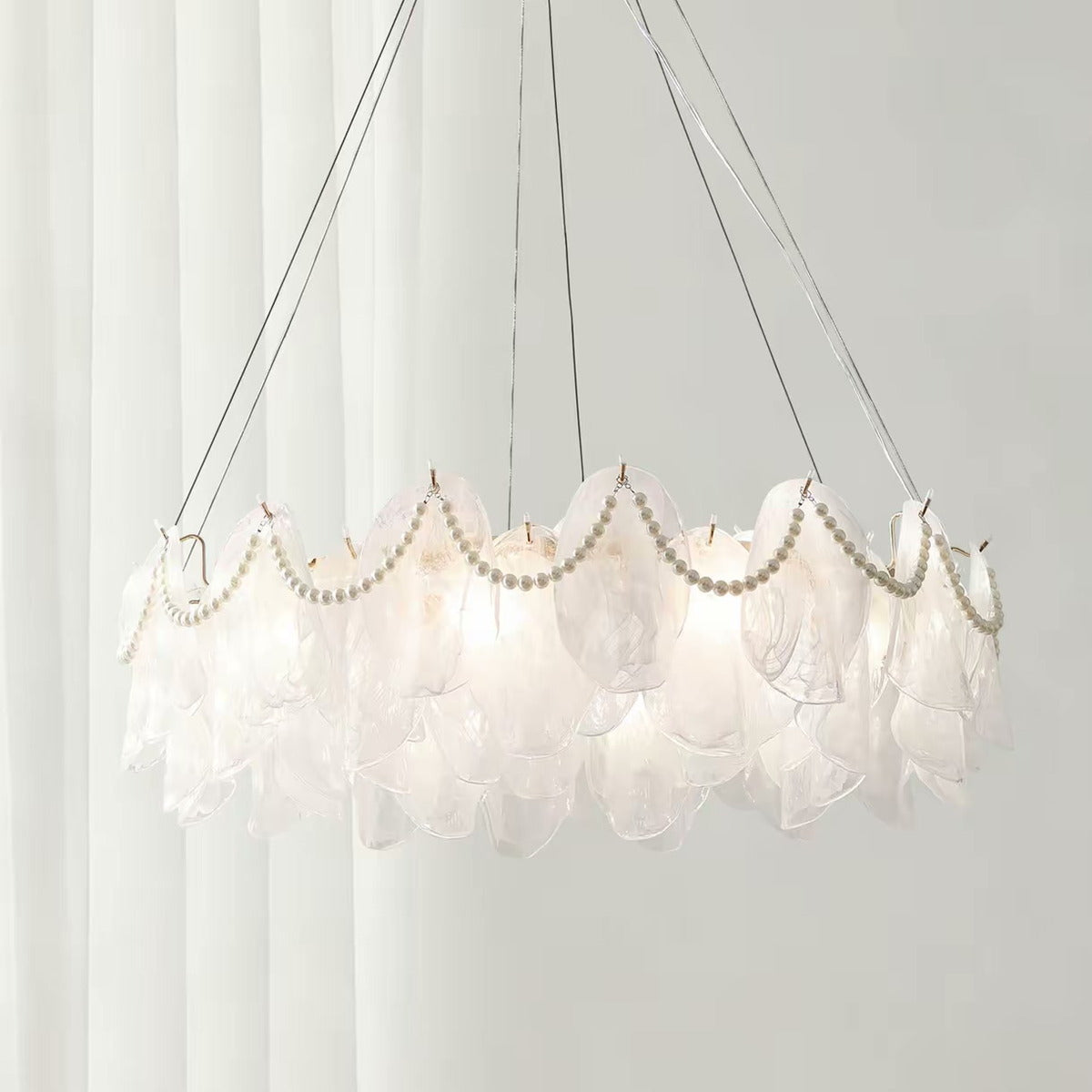 French Vintage Cloud Glass Chandelier — PALERILL AM0259