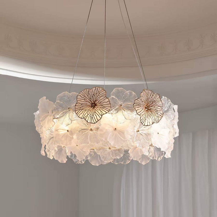 French Crystal Petal Chandelier — PALERILL AM0261