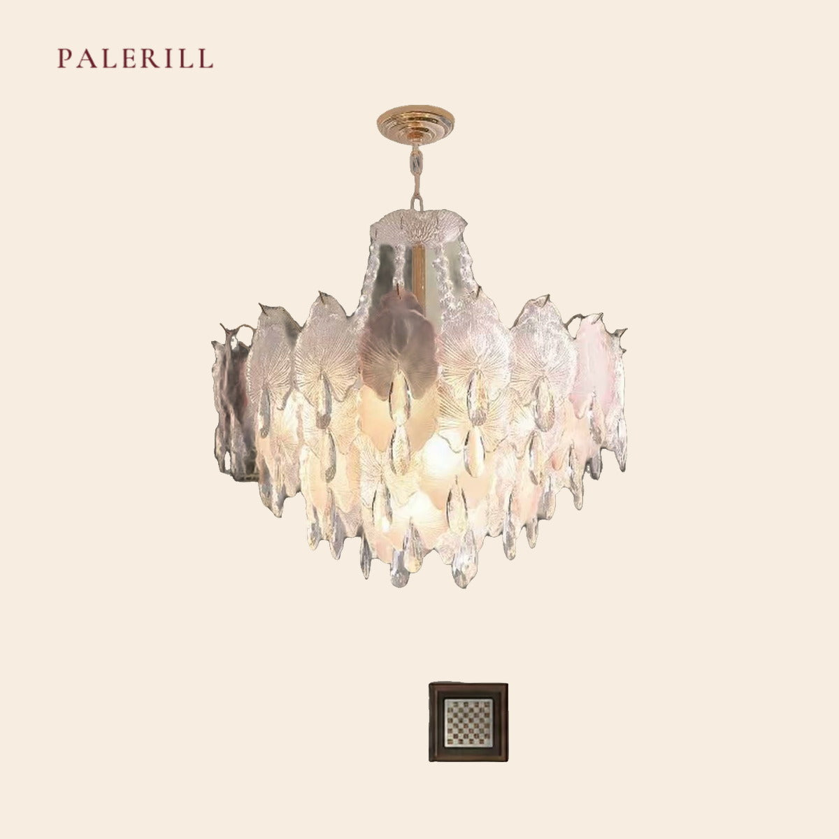 PALERILL AM0263 — French Blossom Butterfly Crystal Chandelier (view 2)