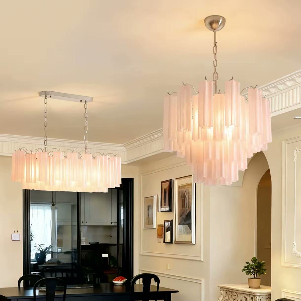 Murano Pink Glass Nanyang Chandelier — PALERILL AM0265