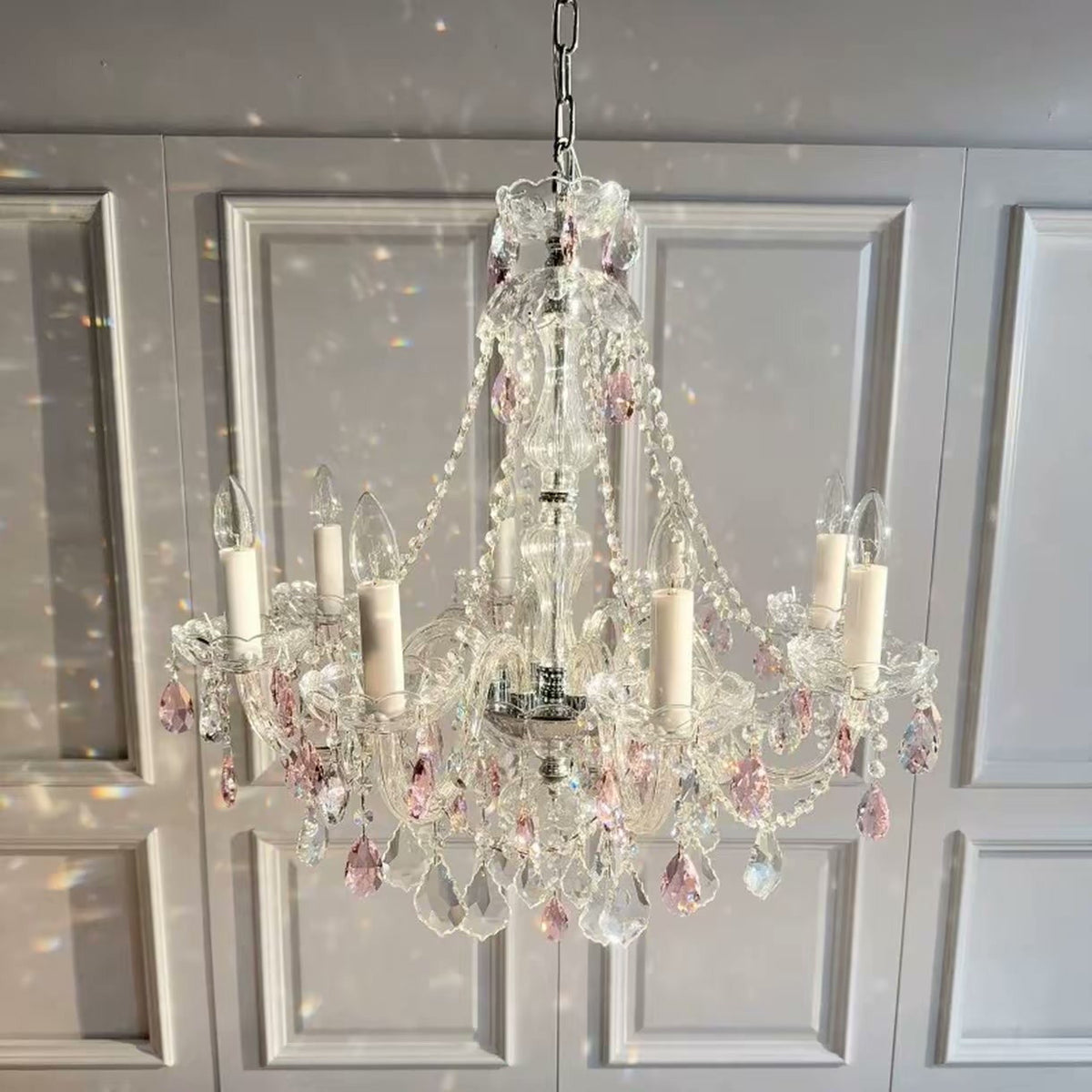 PALERILL AM0266 — French Palace Candle Crystal Chandelier (view 3)