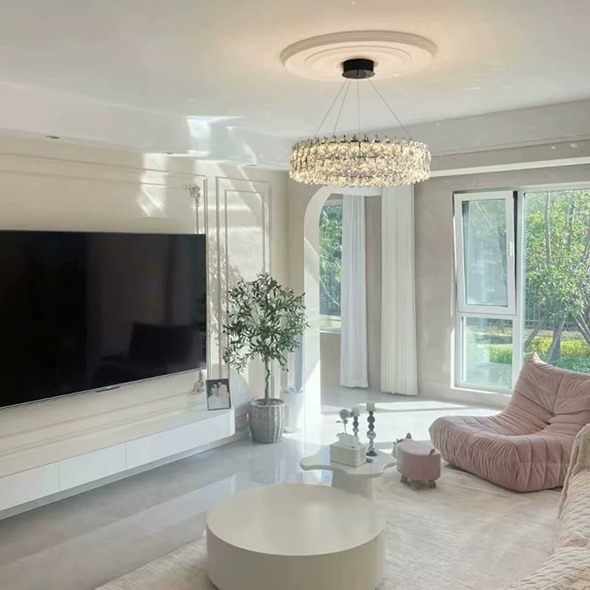 Modern Luxury Crystal Ring Chandelier — PALERILL AM0268