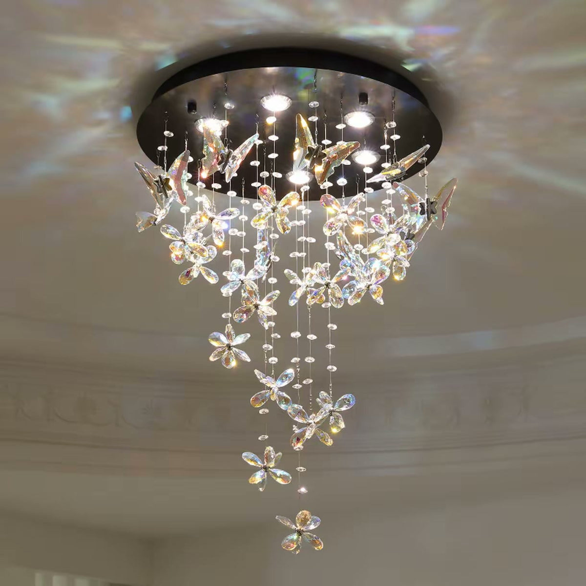 PALERILL AM0270 — French Butterfly Crystal Chandelier (view 3)