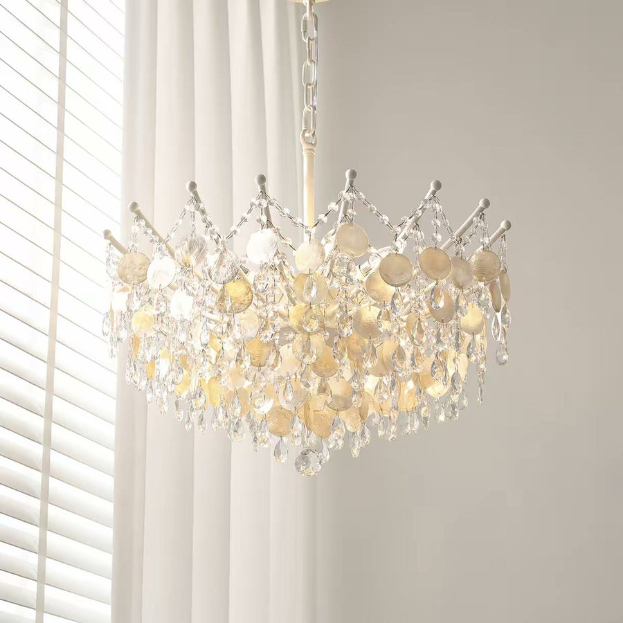 Vintage Gold Shell Linear Chandelier — PALERILL AM0271