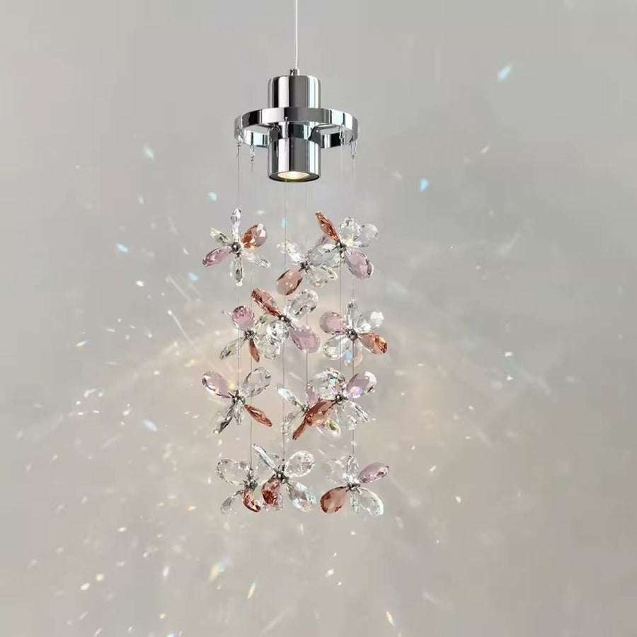 French Crystal Petal Pendant Light — PALERILL AM0273