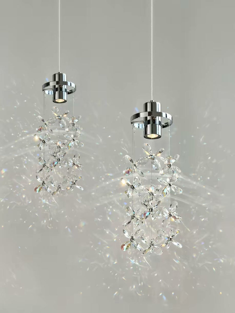 PALERILL AM0273 — French Crystal Petal Pendant Light (view 2)