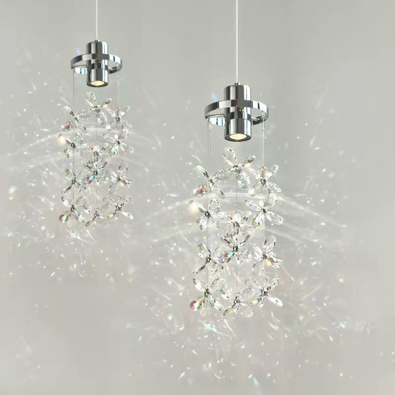 PALERILL AM0273 — French Crystal Petal Pendant Light (view 3)