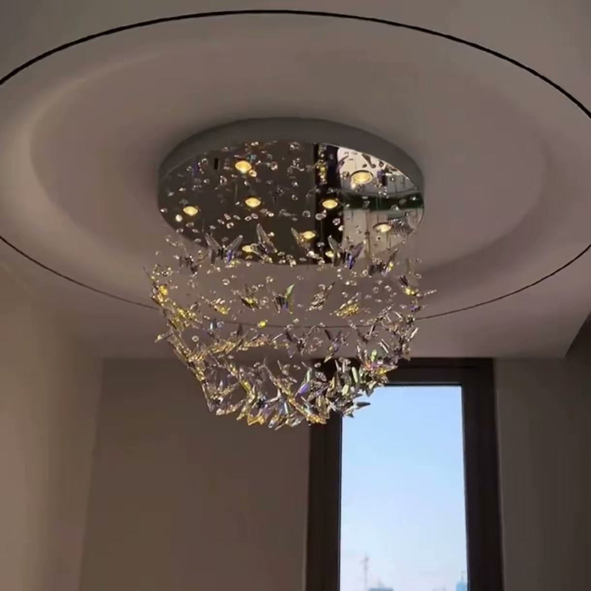 Luxury Crystal Sculptural Chandelier — PALERILL AM0278